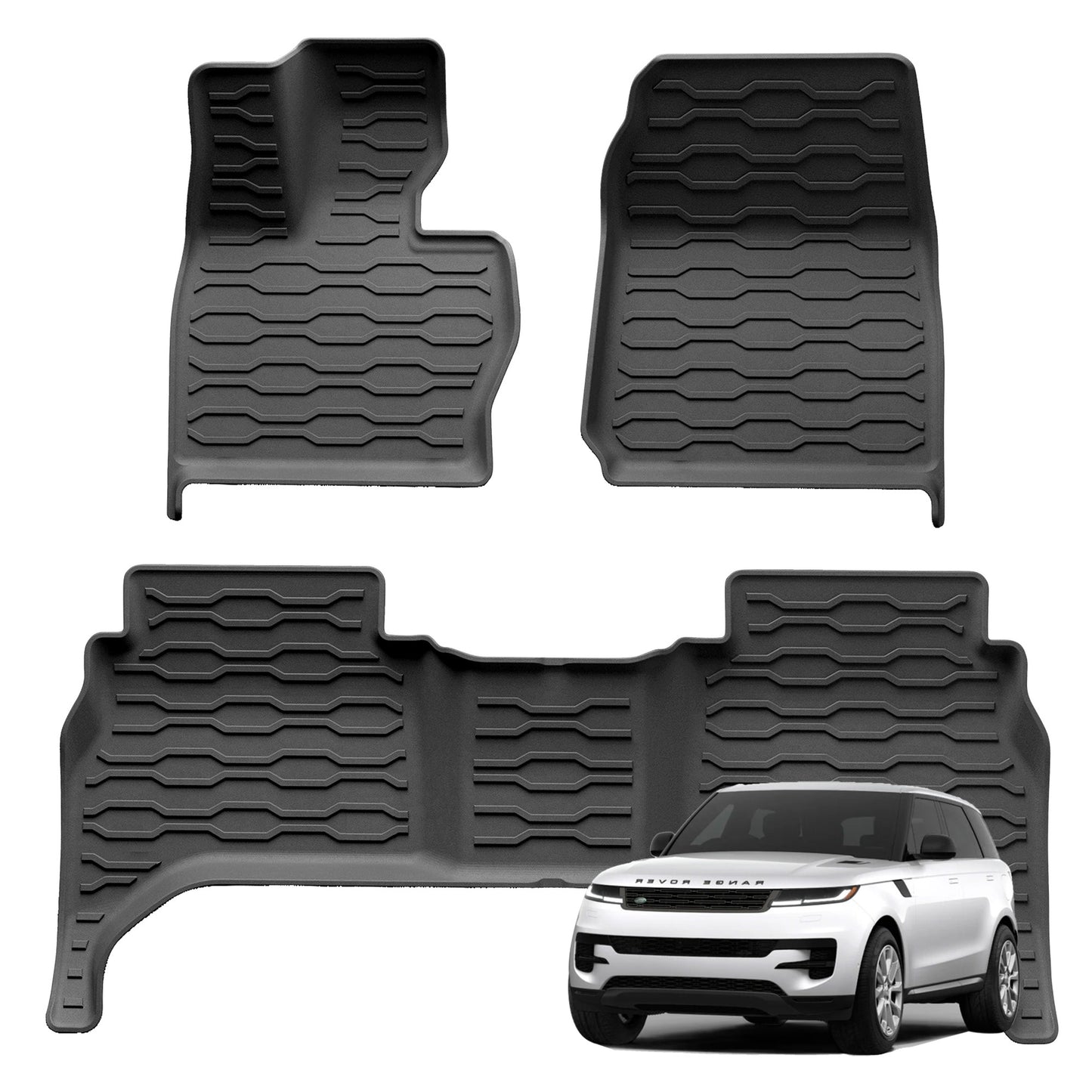 WENNEBIRD All Weather Floor Mats for 2023-2024 Land Rover Range Rover Sport - 3pc