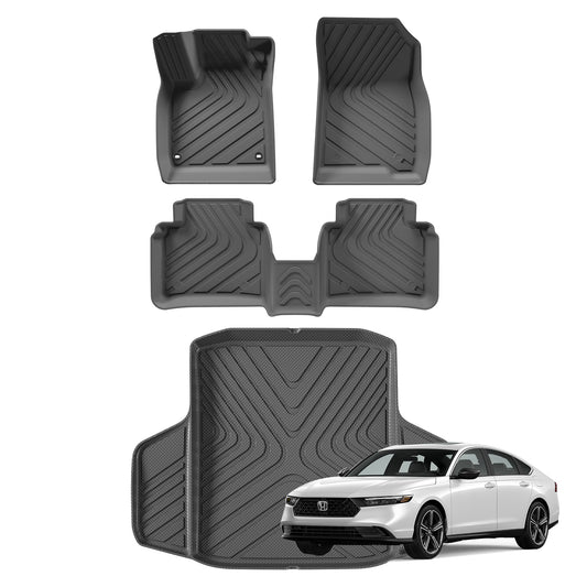 WENNEBIRD All Weather Floor Mats & Cargo Liner for 2023-2024 Honda Accord, Accord Hybrid - 4pc