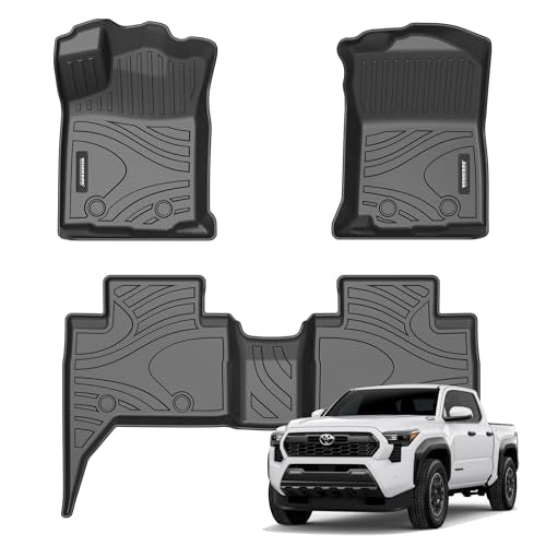 WENNEBIRD All Weather Floor Mats for 2016-2023 Toyota Tacoma Double Cab - 3pc