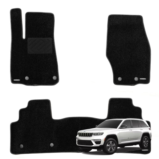 WENNEBIRD Superior Carpet Floor Mats for 2022-2024 Jeep Grand Cherokee / Grand Cherokee 4XE (Not for L or WK) - 3pc