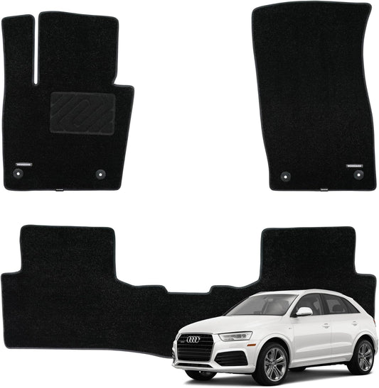 WENNEBIRD Superior Carpet Floor Mats for 2015-2018 Audi Q3 - 3pc