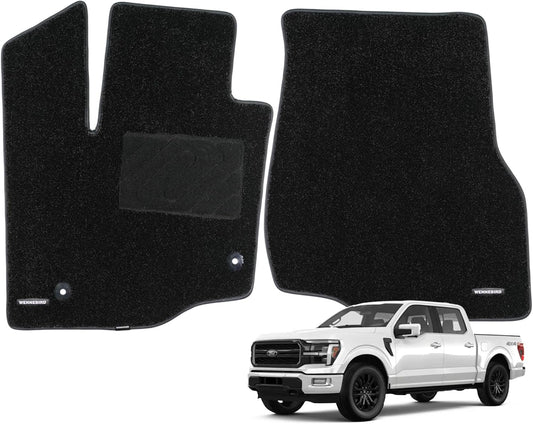 WENNEBIRD Superior Carpet Floor Mats for 2015-2024 Ford F-150 SuperCrew Cab - 2pc