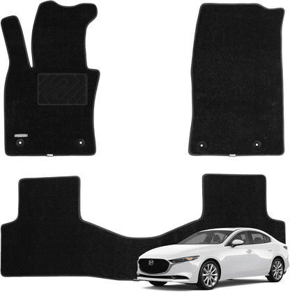 WENNEBIRD Superior Carpet Floor Mats for 2019-2024 Mazda 3 / Mazda 3 Hatchback - 3pc