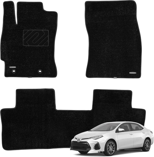 WENNEBIRD Superior Carpet Floor Mats for 2014-2019 Toyota Corolla, Corolla Hybrid - 3pc