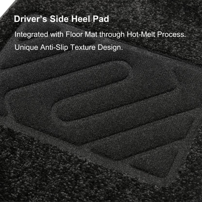 WENNEBIRD Superior Carpet Floor Mats for 2015-2020 Tesla Model X - 2pc