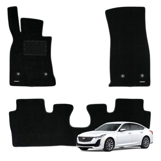 WENNEBIRD Superior Carpet Floor Mats for 2020-2024 Cadillac CT5 / CT5 V-Series - 3pc