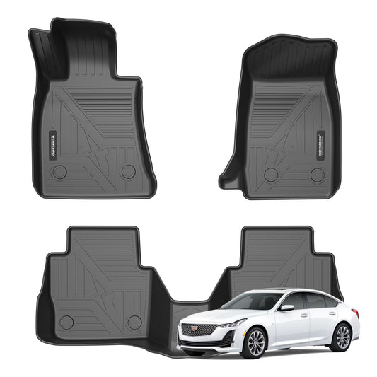 WENNEBIRD All Weather Floor Mats for 2020-2024 Cadillac CT5 / CT5 V-Series - 3pc