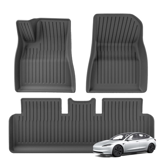 WENNEBIRD All Weather Floor Mats for 2024 New Tesla Model 3 - 3pc