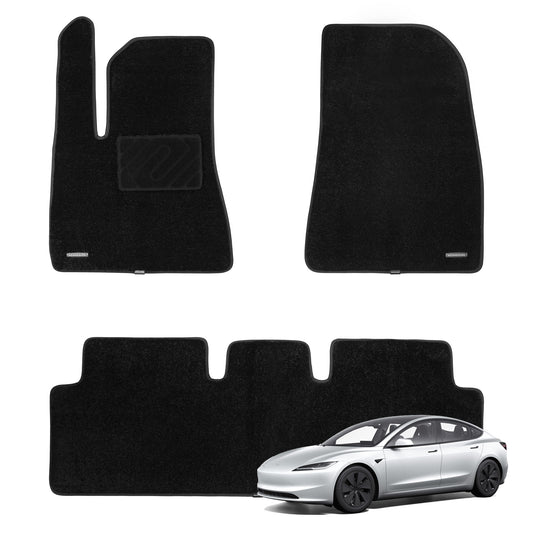 WENNEBIRD Superior Carpet Floor Mats for 2024 New Tesla Model 3 - 3pc