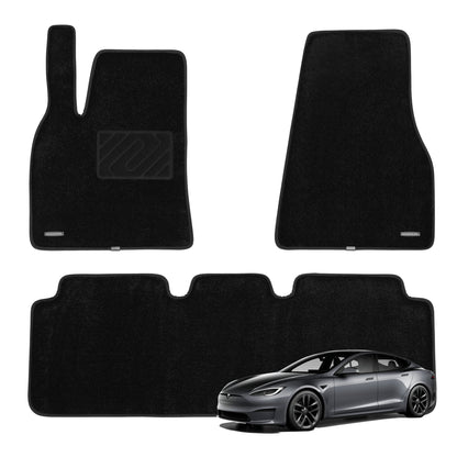 WENNEBIRD Superior Carpet Floor Mats for 2012-2020 Tesla Model S - 3pc