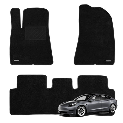 WENNEBIRD Superior Carpet Floor Mats for 2017-2023 Tesla Model 3 - 3pc