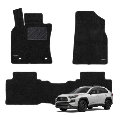 WENNEBIRD Superior Carpet Floor Mats for 2019-2024 Toyota RAV4, RAV4 Hybrid / 2021-2024 Toyota Venza - 3pc