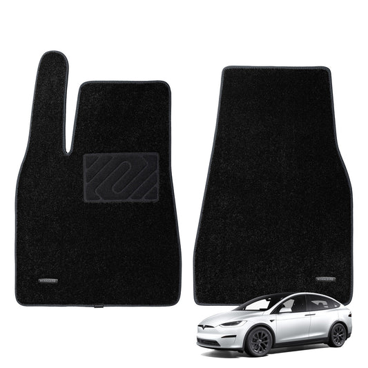 WENNEBIRD Superior Carpet Floor Mats for 2021-2024 Tesla Model X - 2pc