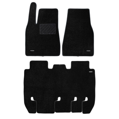 WENNEBIRD Superior Carpet Floor Mats for 2015-2020 Tesla Model X 5 Seater - 3pc