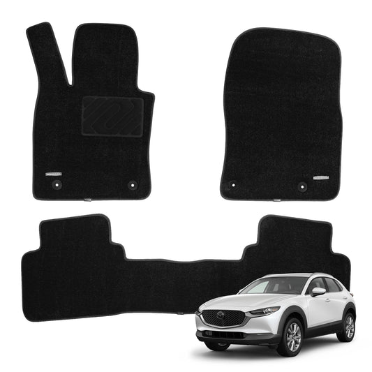 WENNEBIRD Superior Carpet Floor Mats for 2020-2024 Mazda CX-30 FWD, CX-30 AWD - 3pc