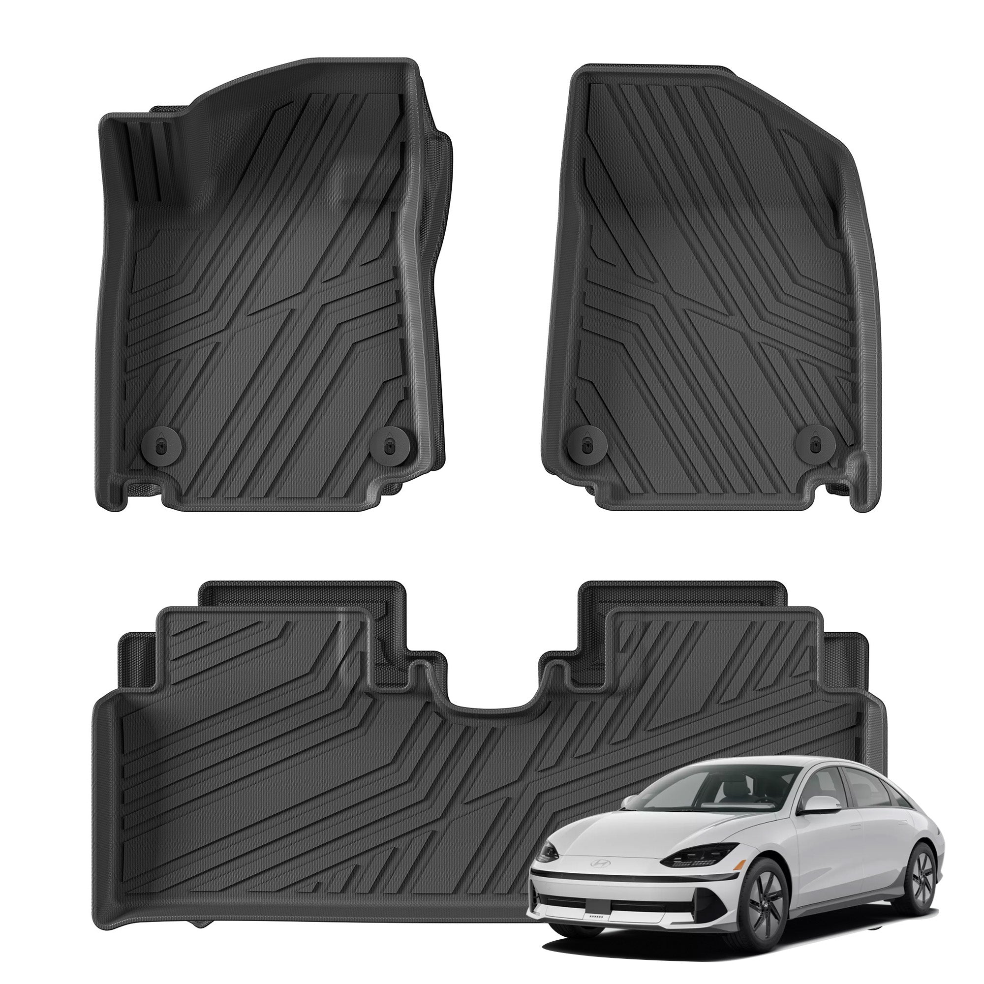 WENNEBIRD All Weather Floor Mats for 2023-2024 Hyundai Ioniq 6 - 3pc